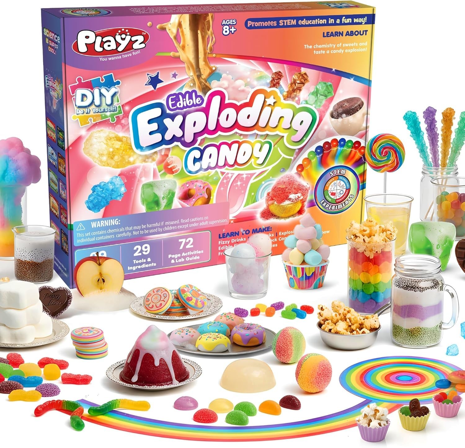 Edible Exploding Candy Science Kit for Kids 8-12