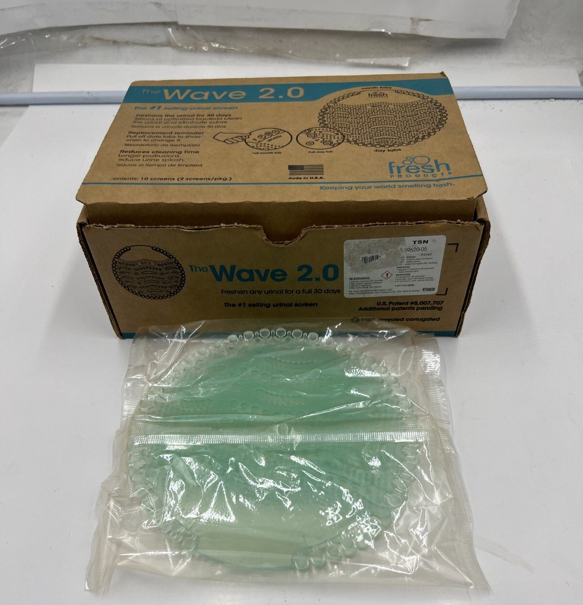 Fresh The Wave 3WDS60CM Urinal Screen Deodorizer 2.0 - Cucumber Melon Dark Green