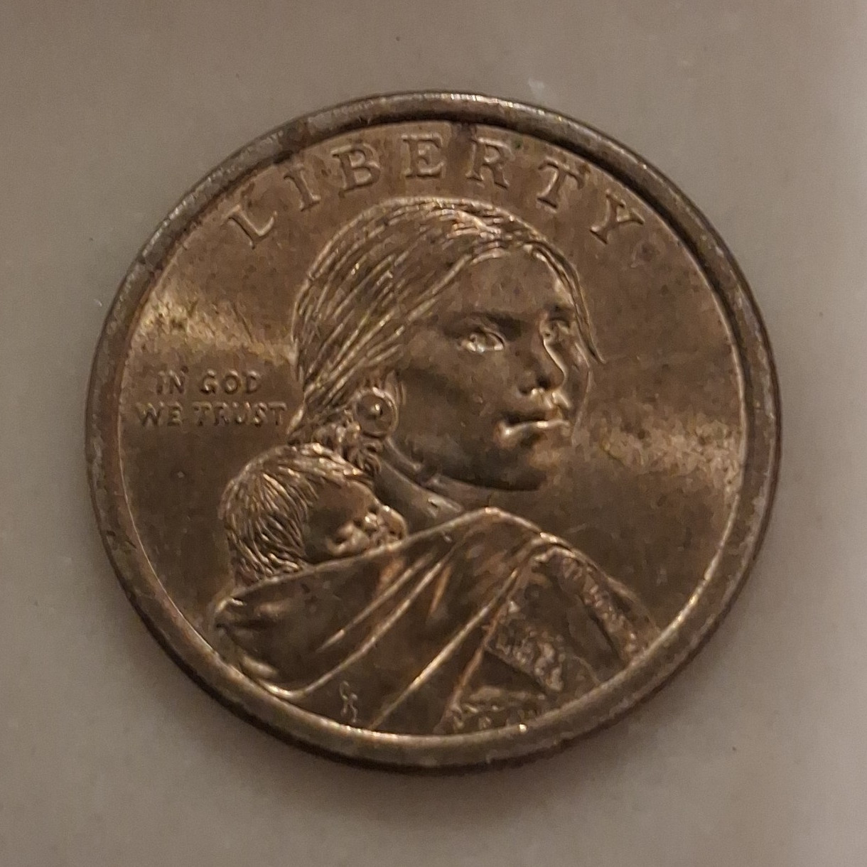 Sacagawea 2000-D Denver $1 Native American Golden Dollar Coin, Bronze