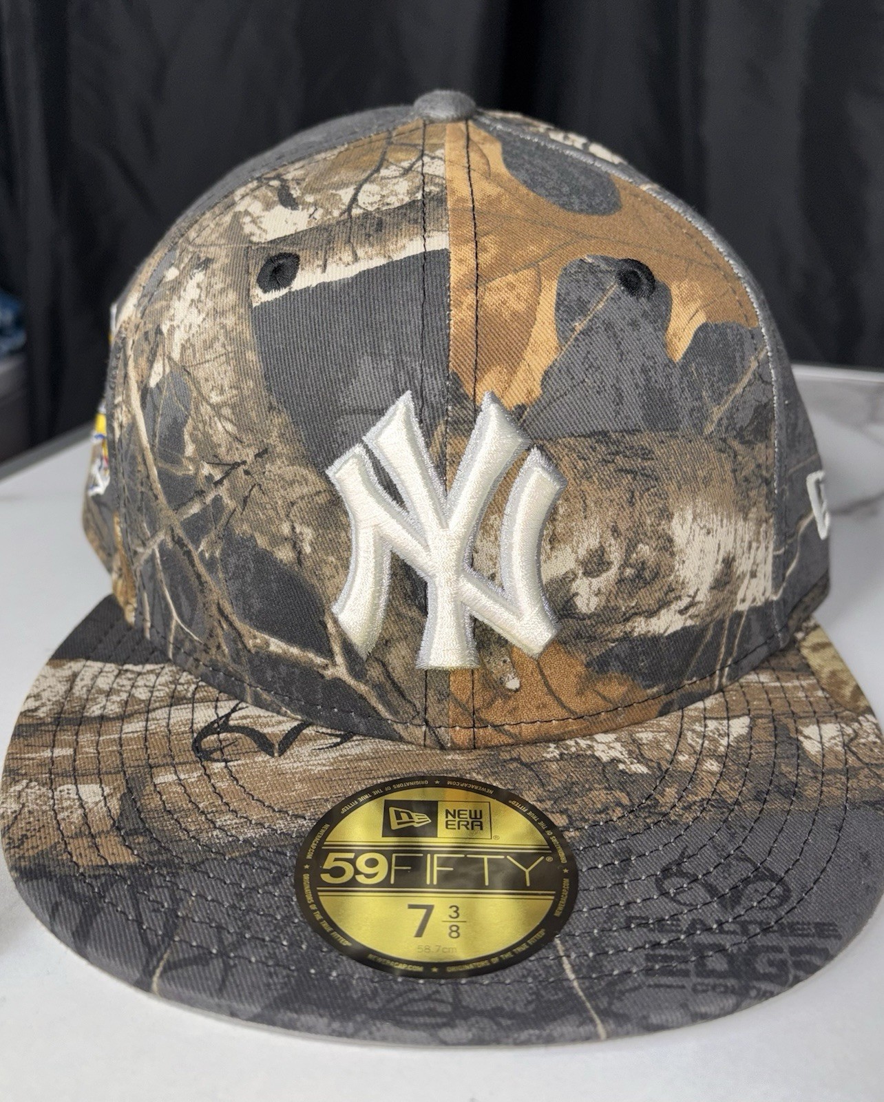 New Era New York Yankees 1996 World Series MLB Camo Cap 7 3/8 Brown Gray Black