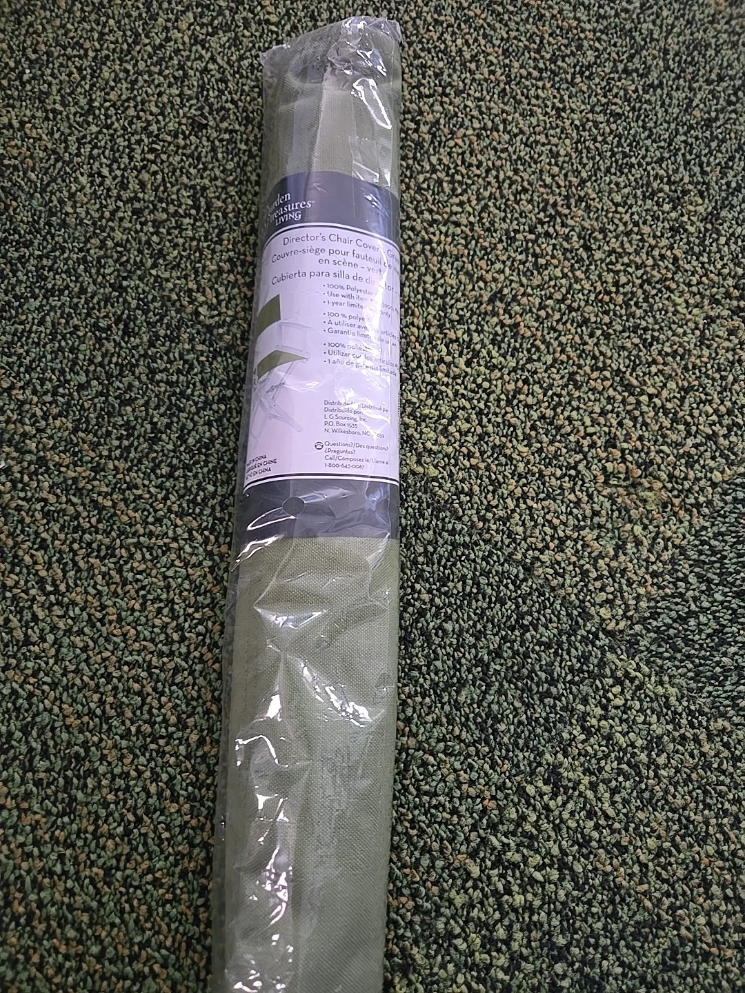 Director's Chair Cover GREEN Garden Treasures Living NEW IN PACKAGE #0313903