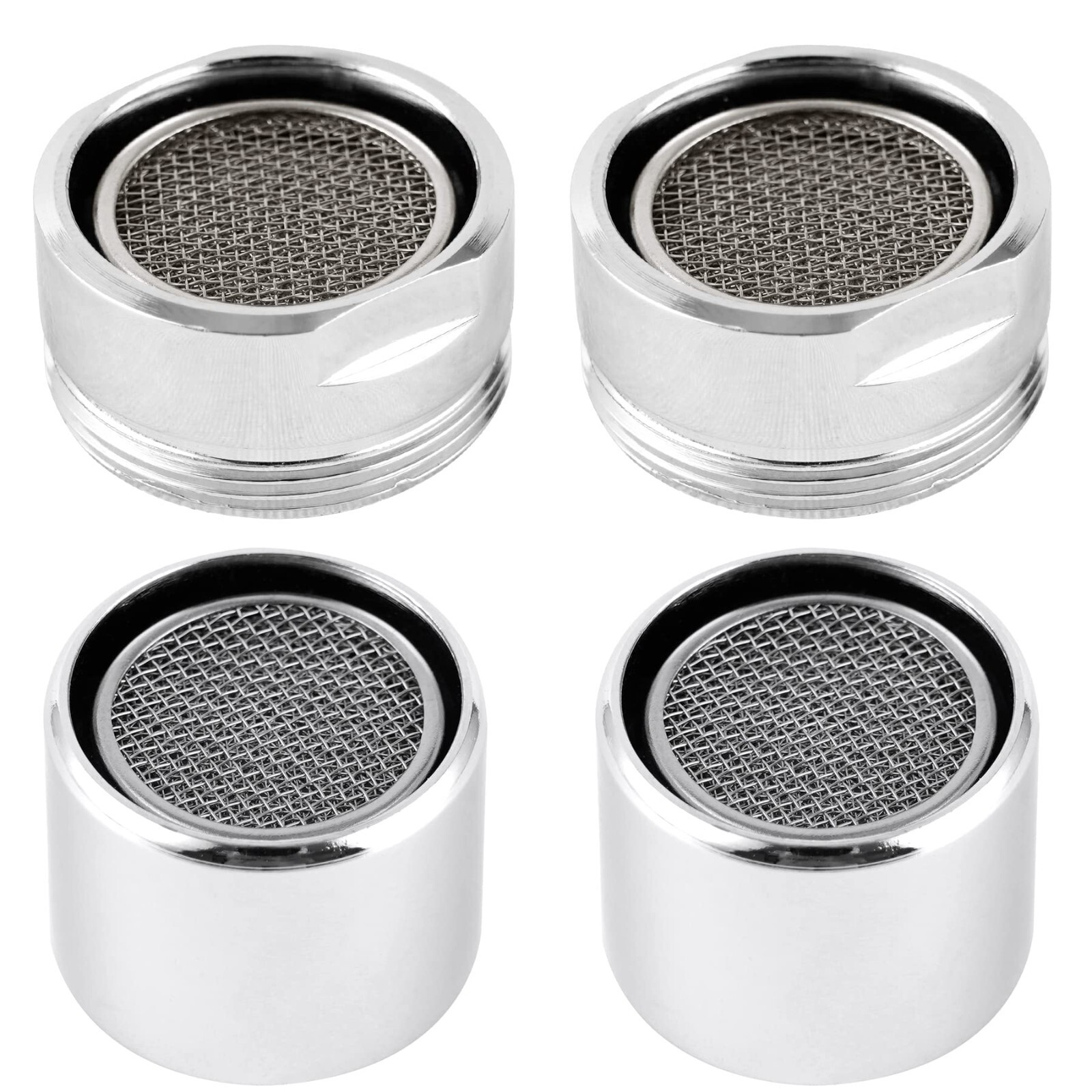 4 PCS Faucet Aerator, Kitchen Sink Aerator Faucet Filter with Solid Brass Shell