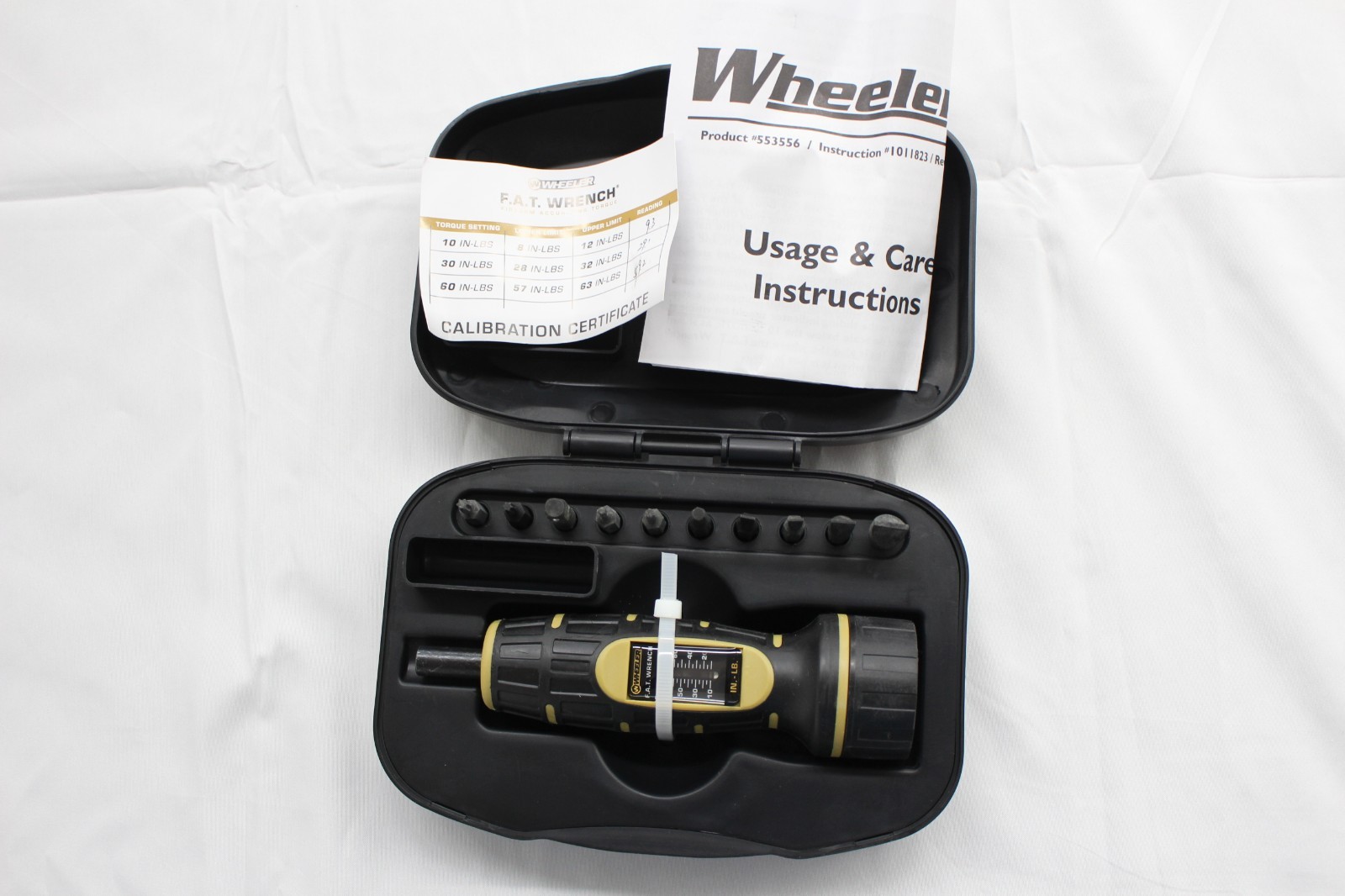 WHEELER  F.A.T. WRENCH  ACCURIZING TORQUE WRENCH W/ 10 PC BIT SET