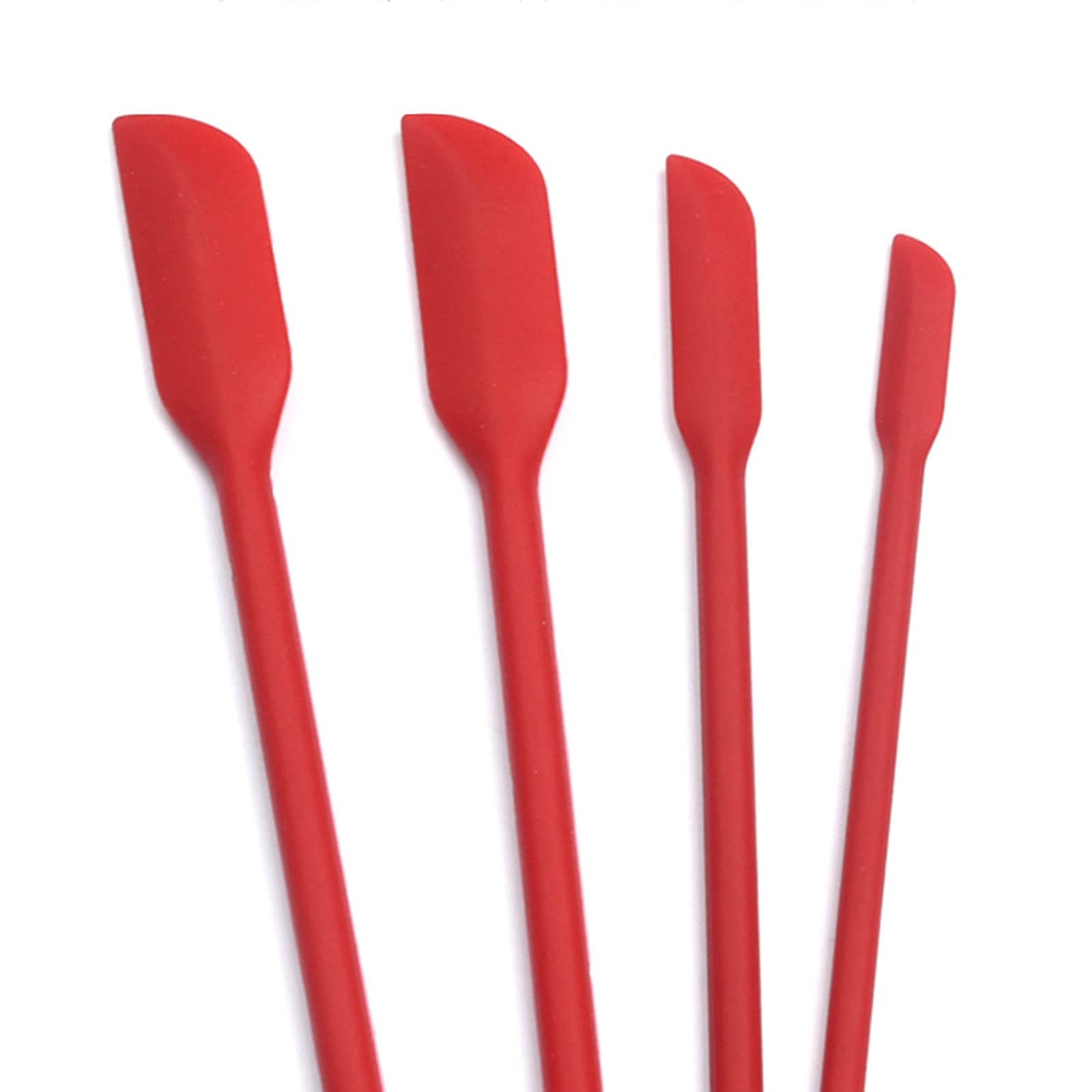 Silicone Spatula Set 4pcs Mini Flexible Scraper Tools for Jar Kitchen Makeu