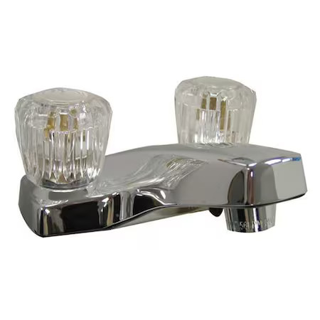 Dominion Faucets 77-1005 Rigid Bathroom Faucet, Chrome, 2 Holes, Knob Handle