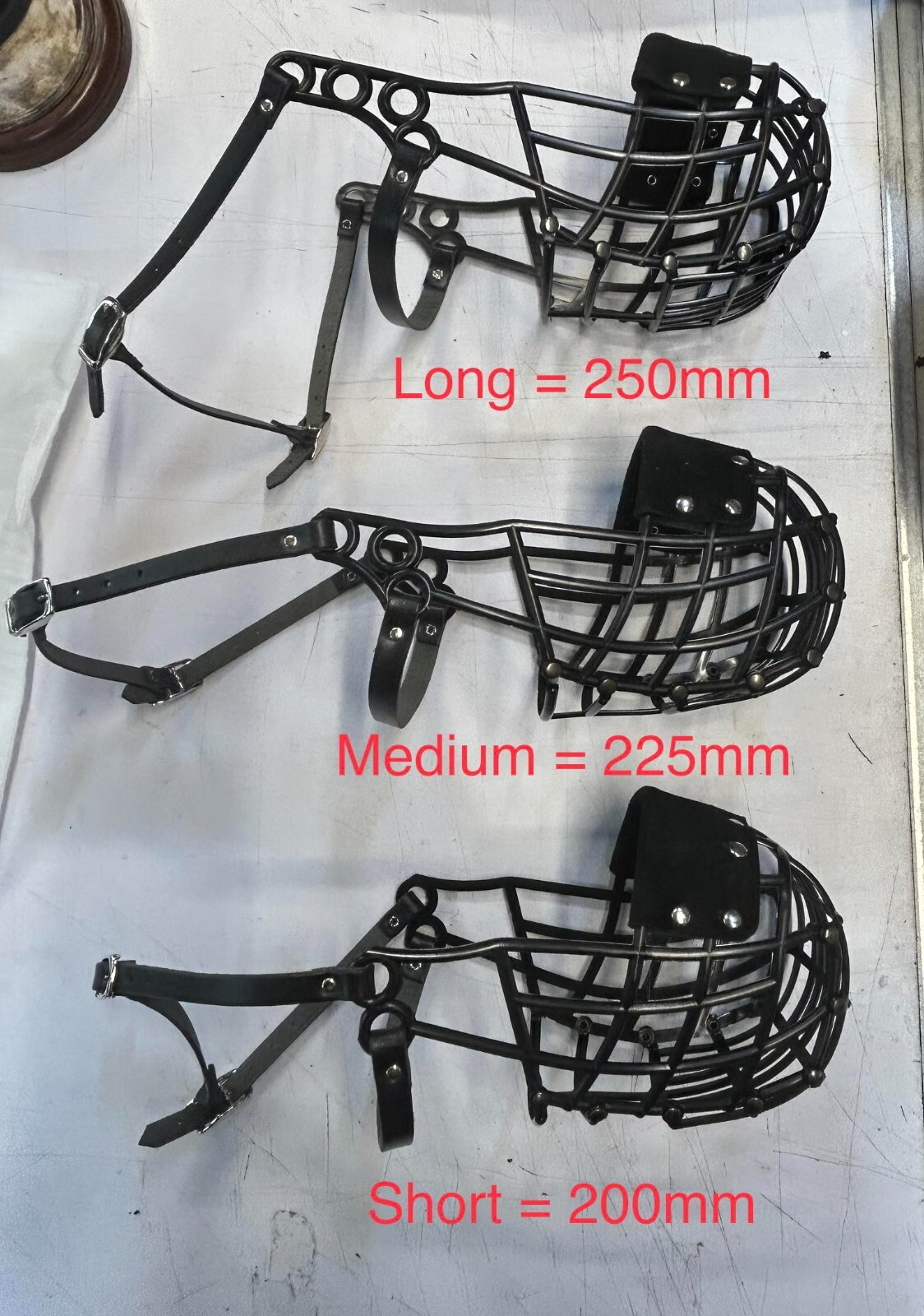 XL BULLY/ROTTWEILER LARGE DOG MUZZLE 117 LIGHT BLACK