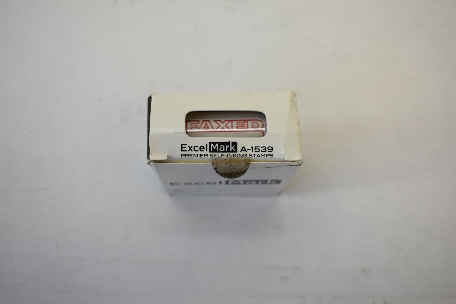 ExcelMark Faxed A-1539 Premier Self Inking Rubber Stamp Red Ink