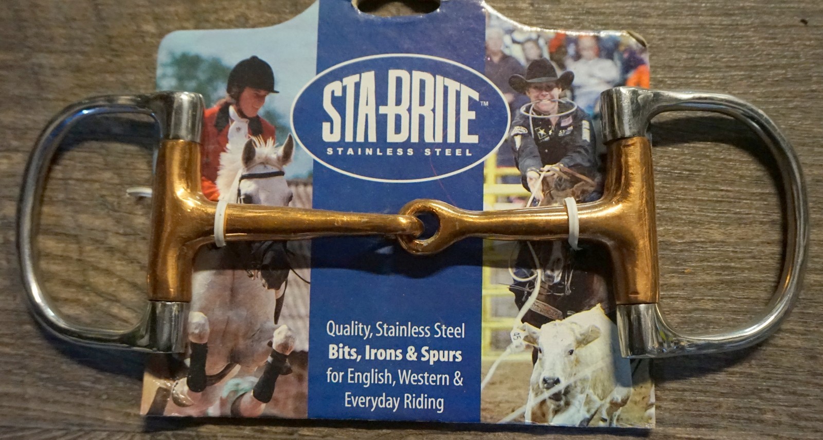 Sta Brite 5" Stainless Steel Copper Mouth Racing Dee Ring Snaffle Bit