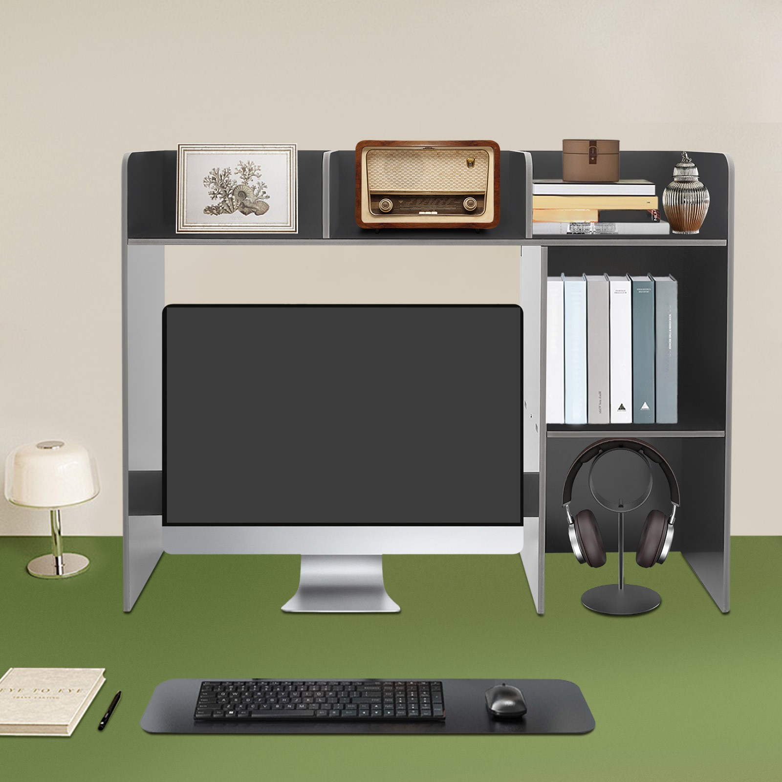Desk Bookshelf Organizer Office Desk Bookshelf Holder, Desktop Bookshelf Storage
