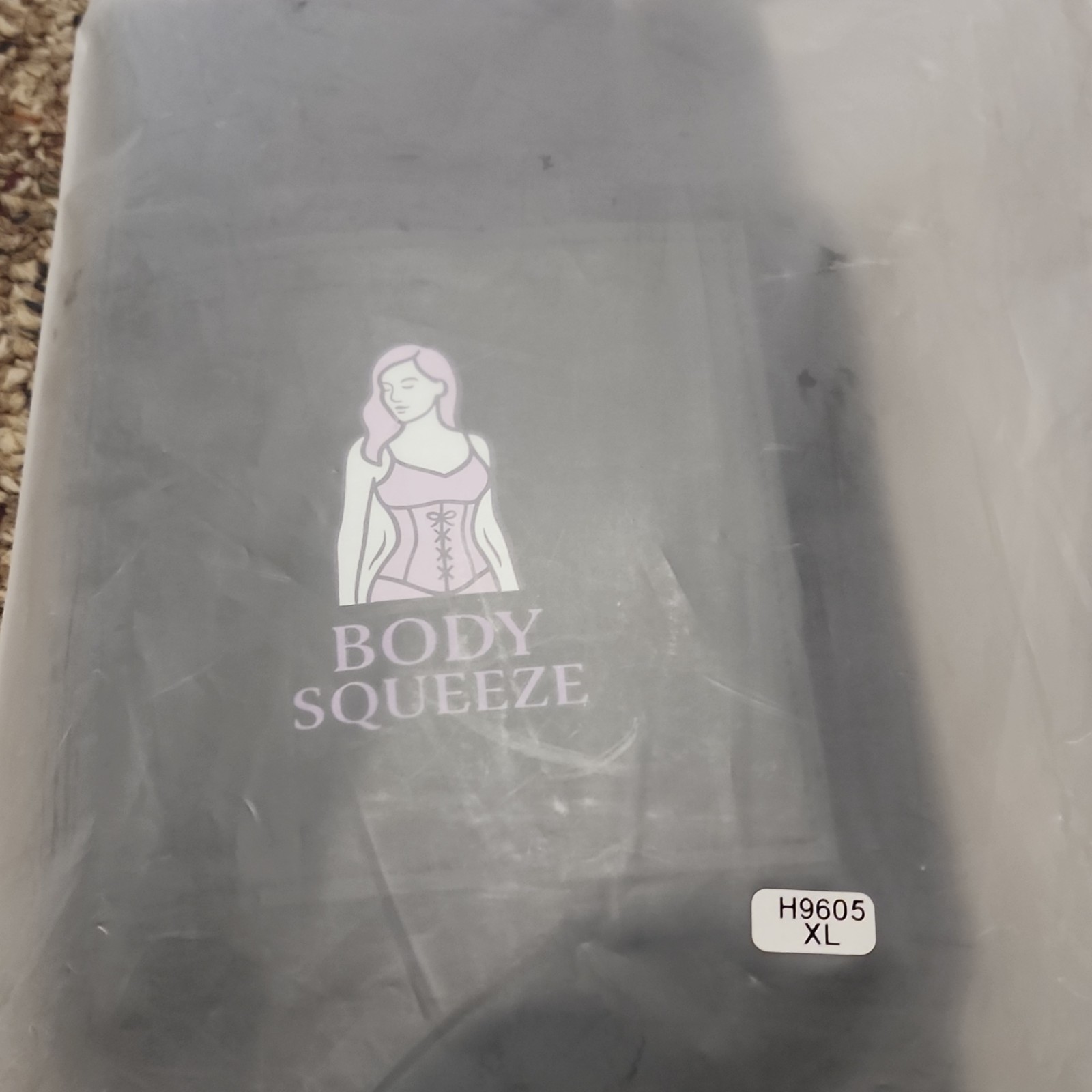 Body Squeeze Waist Trainer Shapewear Black Women XL H9605