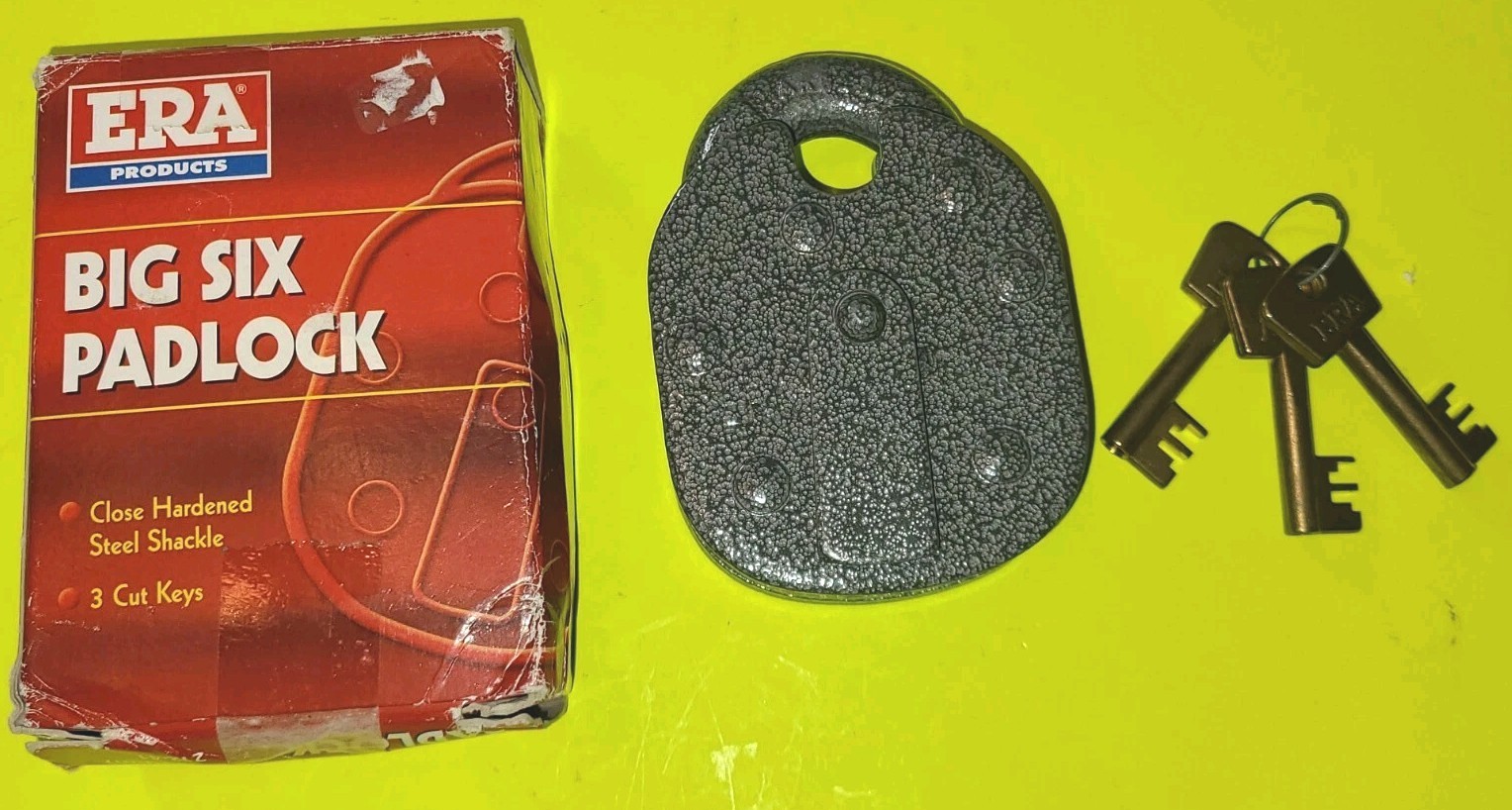 ERA HIGH SECURITY PADLOCK RARE LIMITED LEVER HASP GATE COLLECTOR LOCKSPORT LOCK