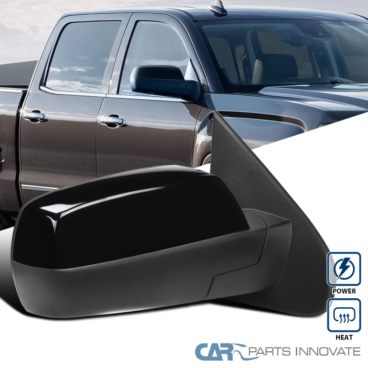 Right Side Mirror Fits 2014-2018 Chevy Silverado Sierra Power Heated+Puddle View