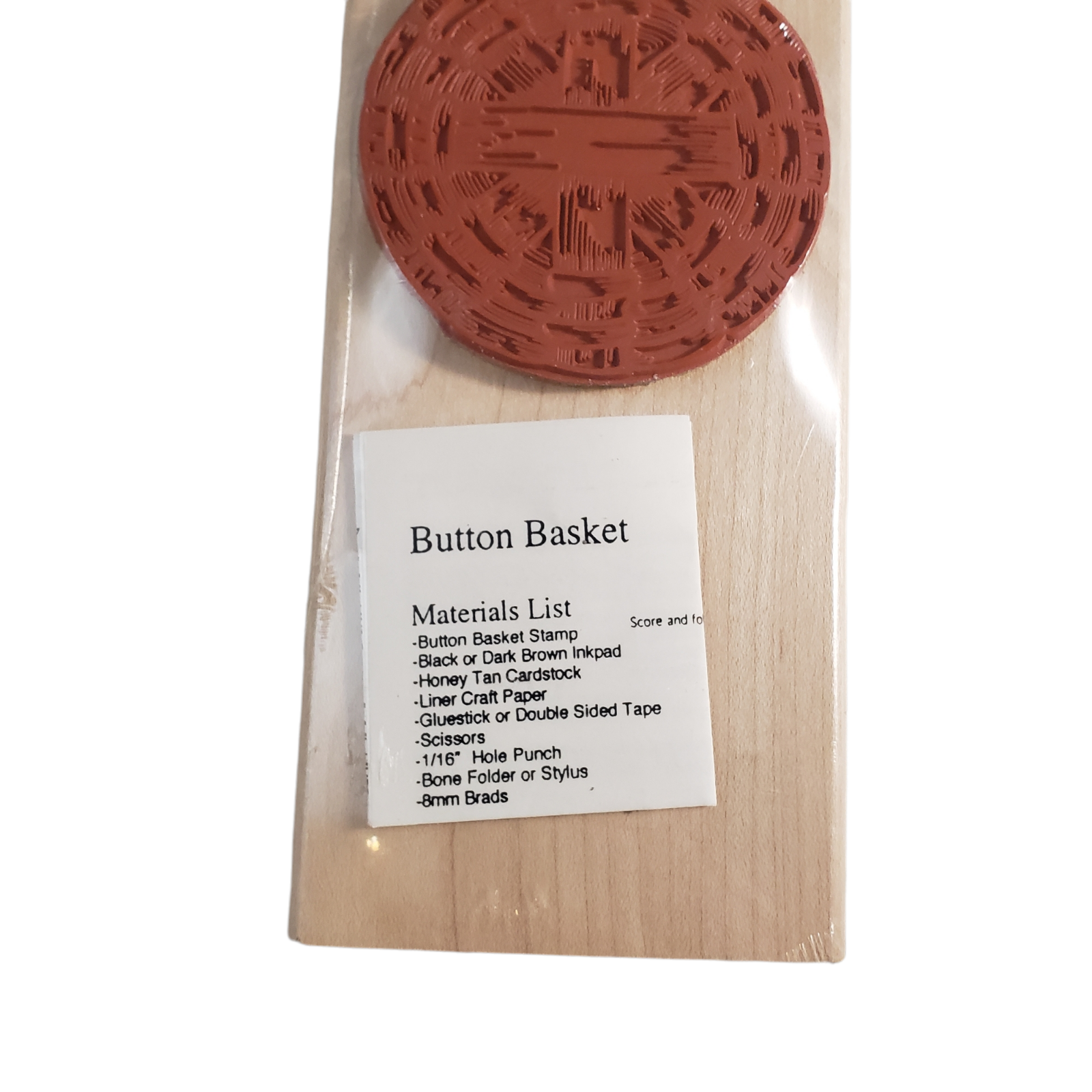 2002 Longaberger Button Basket Stamp 445252 Sealed