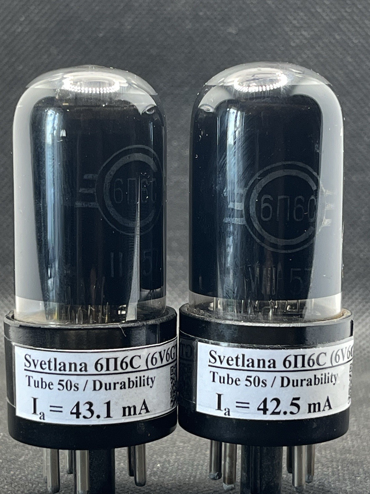 2x SVETLANA 6п6с (6v6GT) Match Pair/Quartet/More  TEST IN PHOTO MILITARY NOS