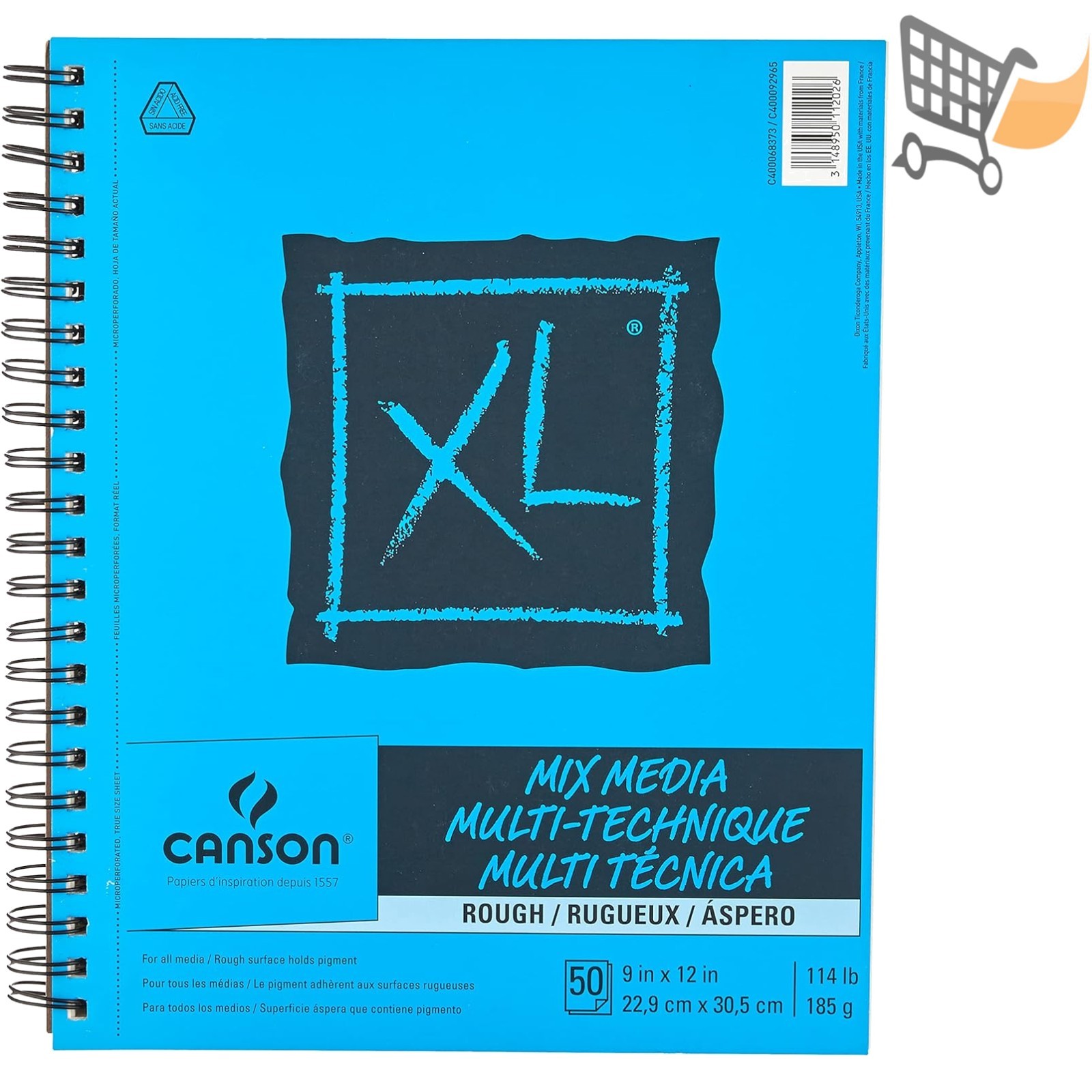 Mixed Media Pad Heavyweight 9x12 Inches 50 Sheets Rough Texture Art Paper
