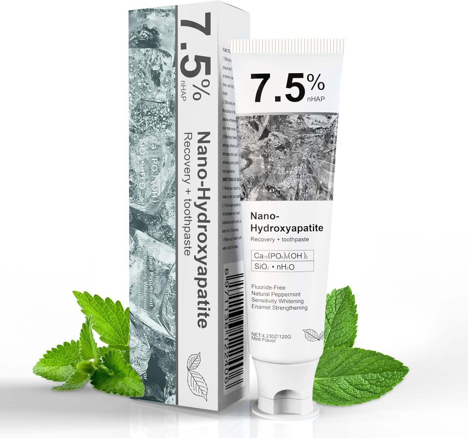 Pasta dental con hidroxiapatita para una protección avanzada del esmalte, sin fl