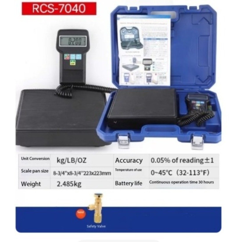 Wireless, Automatic, Programmable, and Precise Refrigerant Charging Scale