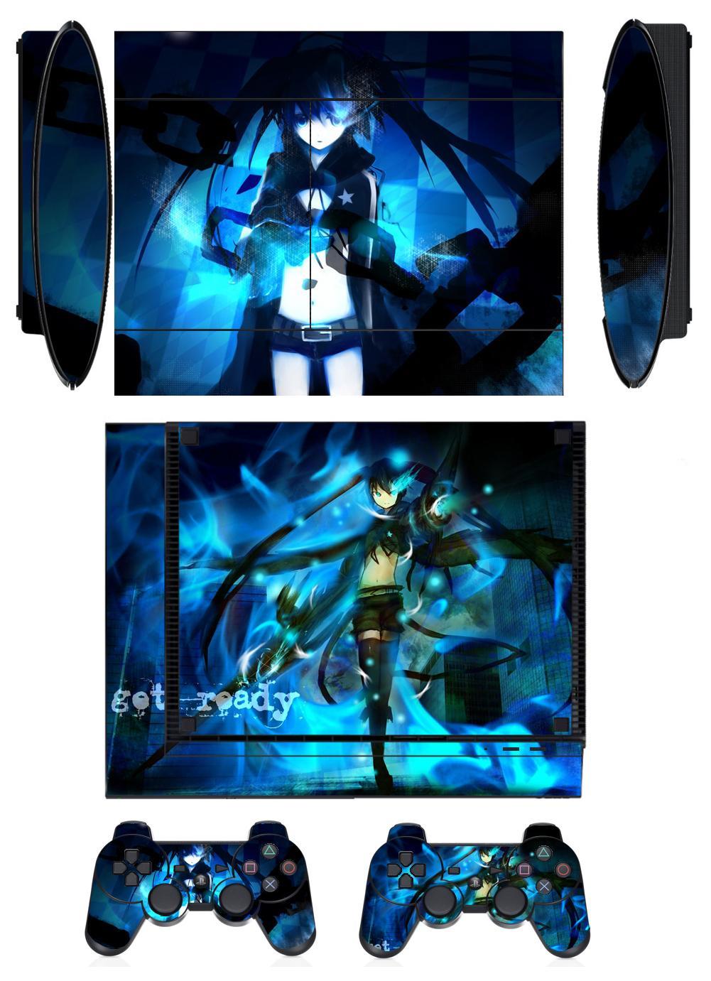 Skin Sticker PS3 PlayStation 3 Super Slim and 2 controller skins Q213