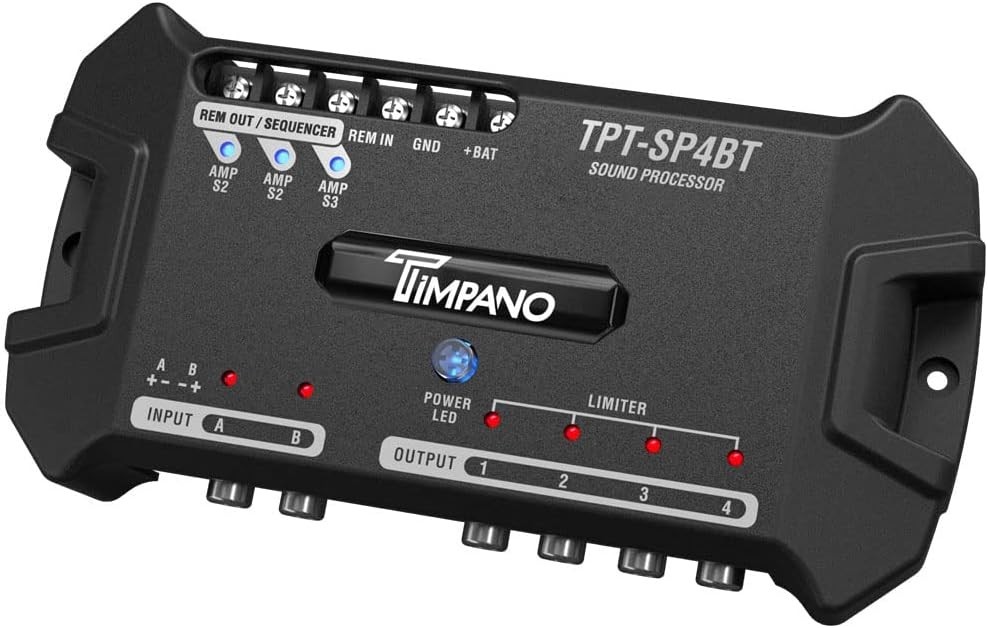 Bluetooth DSP Car Audio Processor - 4CH Digital Signal, Voltmeter, App Control