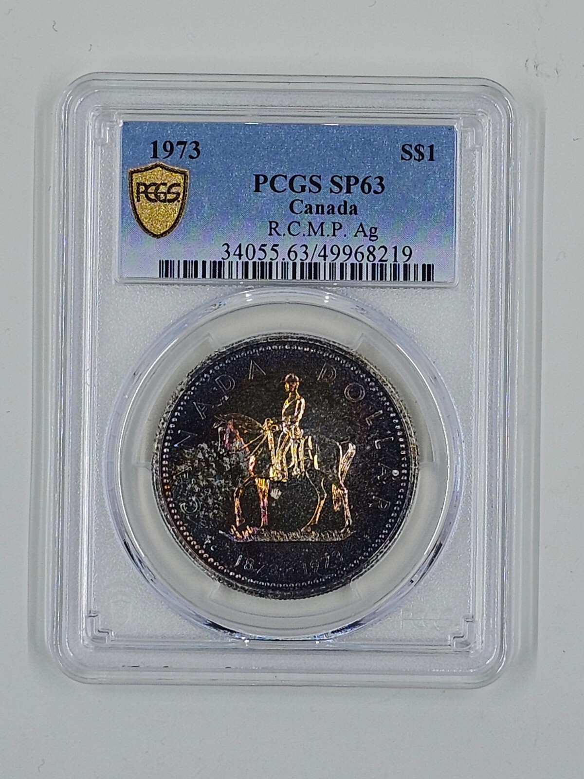 1973 S$1 PCGS SP63 Canada RCMP Ag