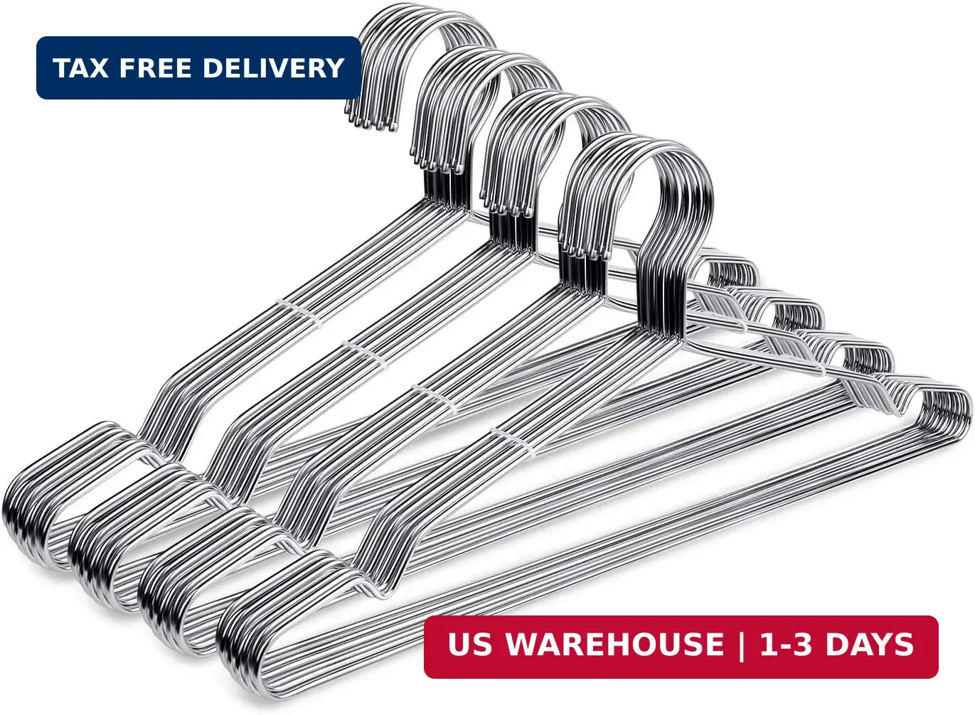 Wire Coat Hangers 40 Pack Strong Heavy Duty Stainless Steel Metal Ultra