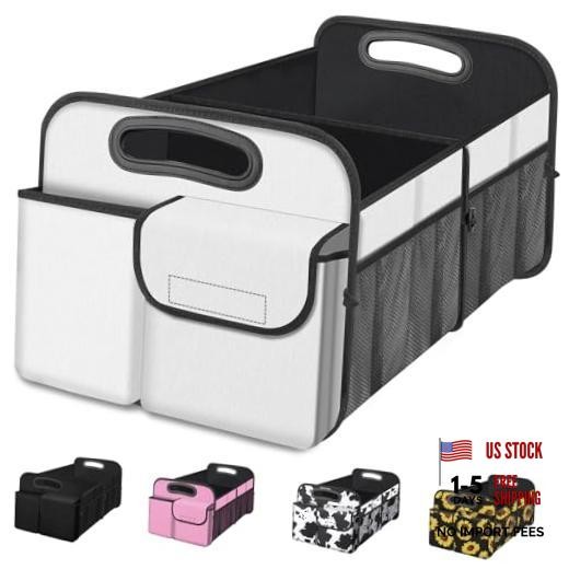 Car Trunk Organizer, Car Storage Organizer with Large Capacity Standard Beige
