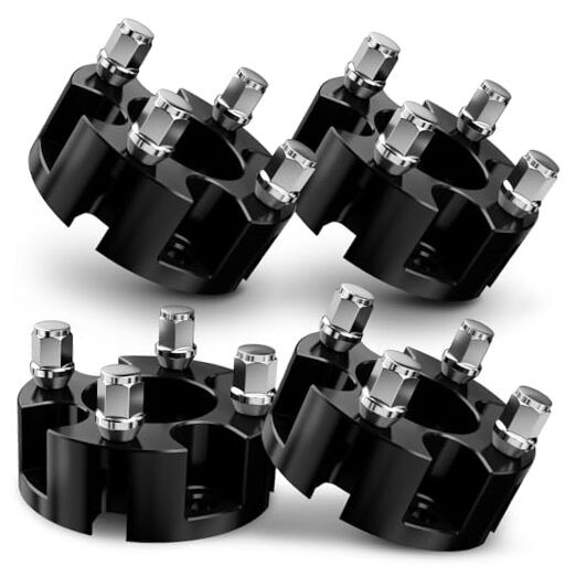 2 Inch Golf Cart Wheel Spacers Kit, 4x4 Golf Cart Wheel Spacer with Lug Black