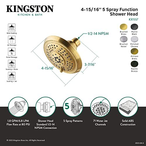 Kx1550 Vilbosch Shower Head Matte Black