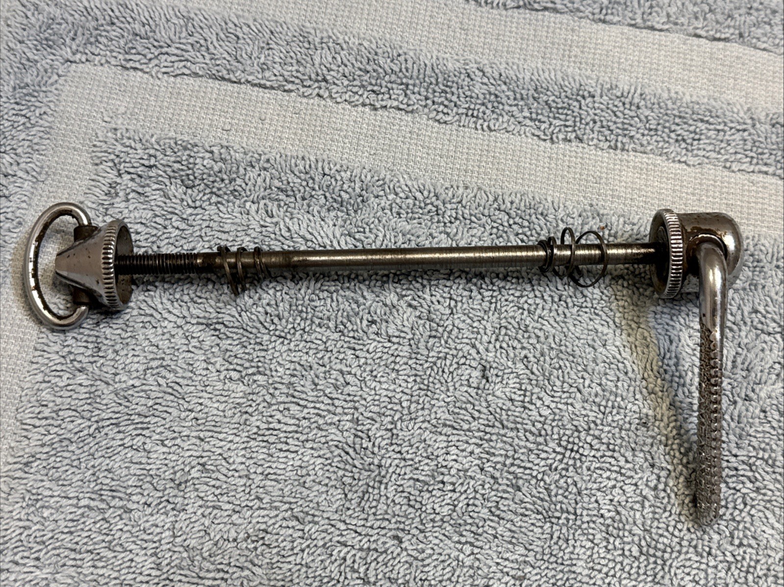 Vintage Campagnolo Front QR Skewer -130 mm shaft -Flat handle Quick Release[cac]
