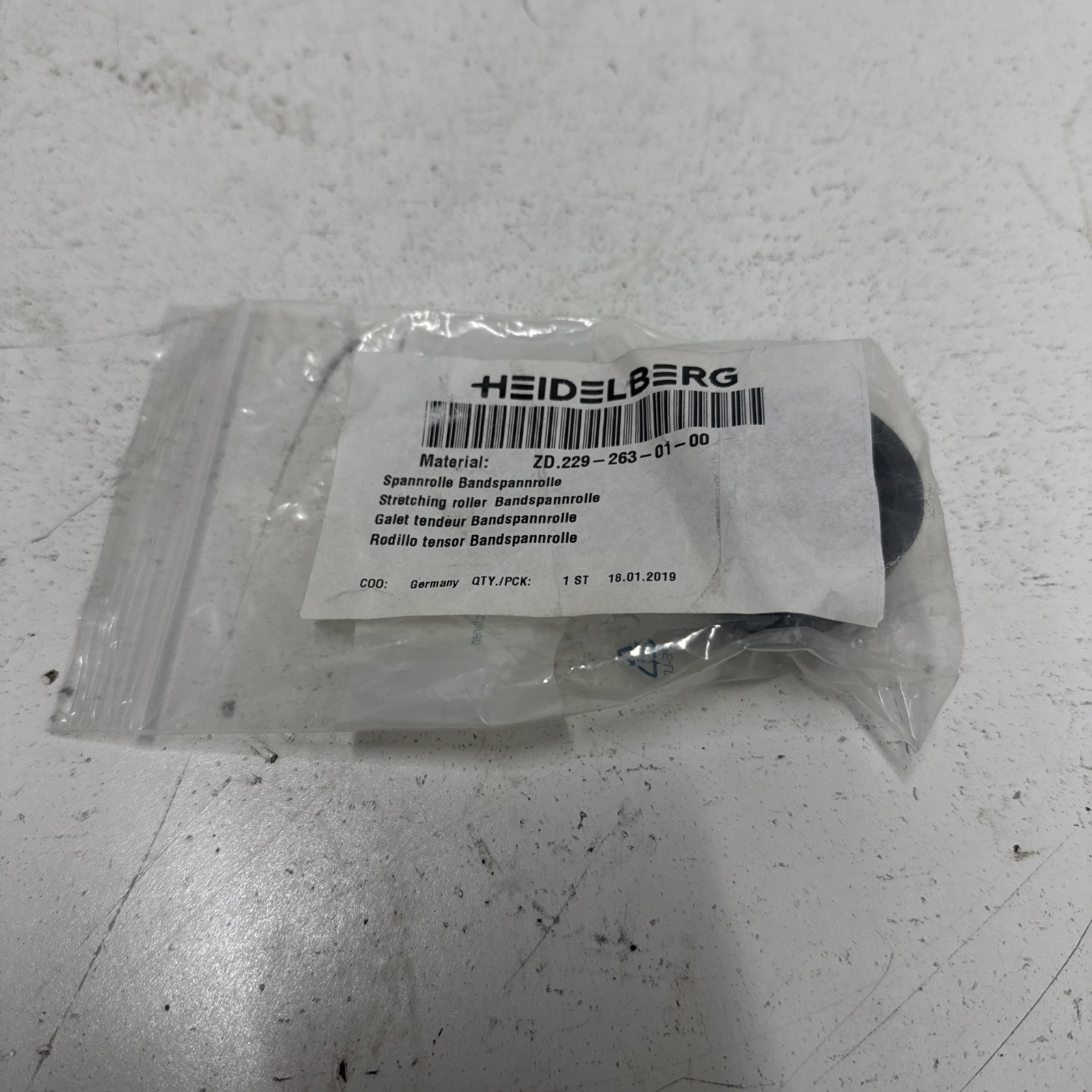 Heidelberg ZD.229-263-01-00 Tension Pulley **NOS**