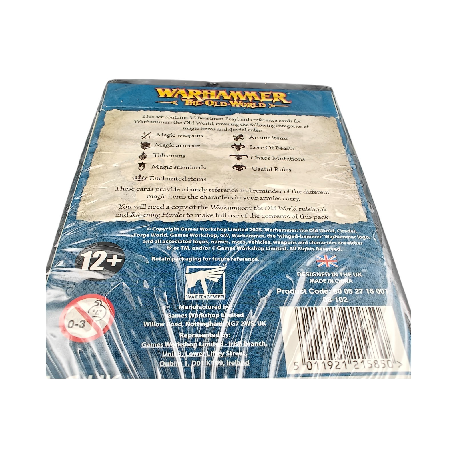 Beastmen Brayherds Reference Card Pack Sealed Warhammer Old World