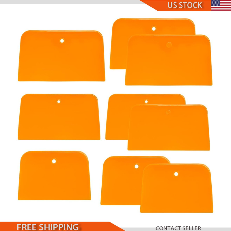 9 PCS Body Filler Spreaders, Reusable Plastic Spreader Set in 4, 5, 6 Inch Autom