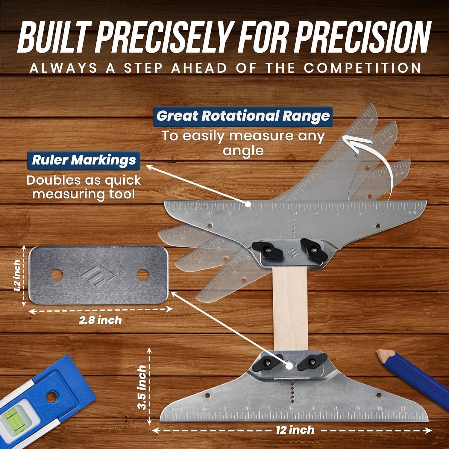 Solid Metal Stair Jig with Extendable Design for Accurate Tread and Riser Sizing