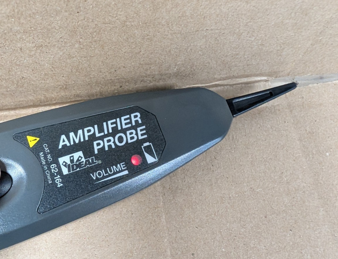 Ideal 62-164 Amplifier Probe Tone Tracer Network Cable Tester Tool (TURNS ON!)