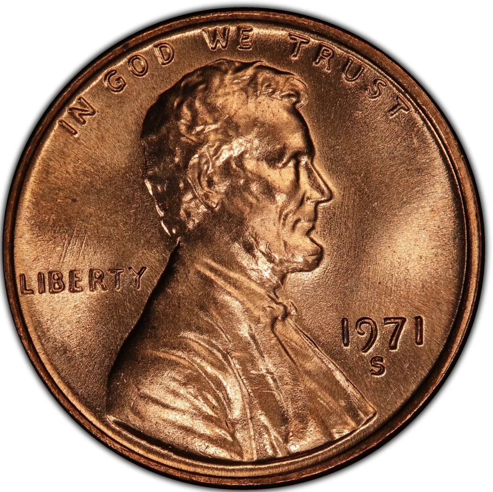 1971 S Lincoln Memorial Cent BU Uncirculated Penny 1c Coin