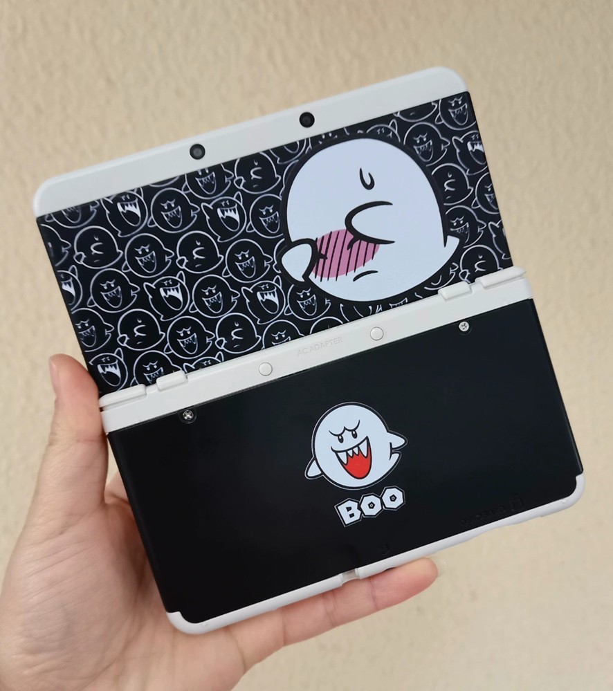 Nintendo New 3DS Replacement Housing Shell cover - Super Mario Boo Ghost Themed