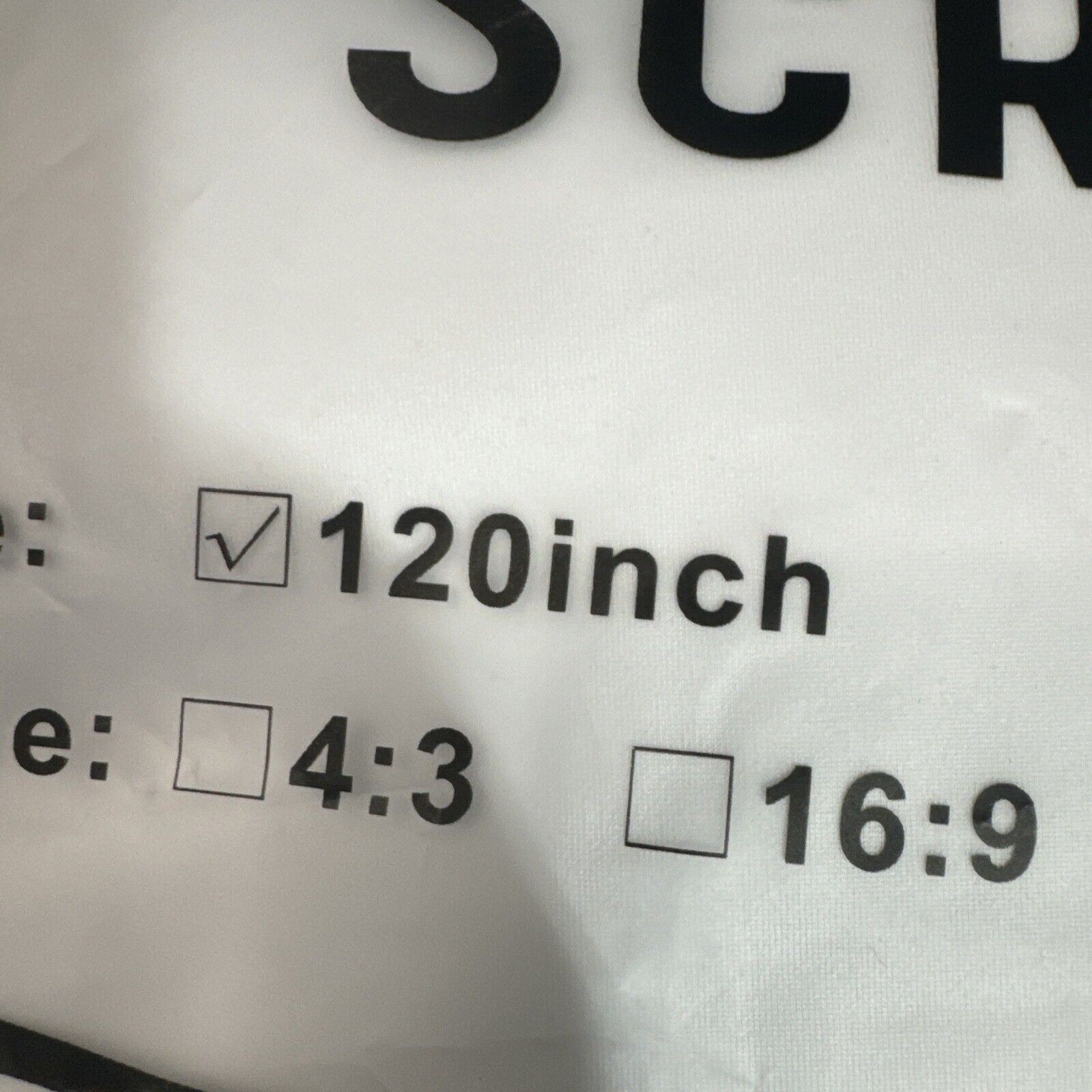 Simple Projection Screen 120 Inches foldable 16:9 scale