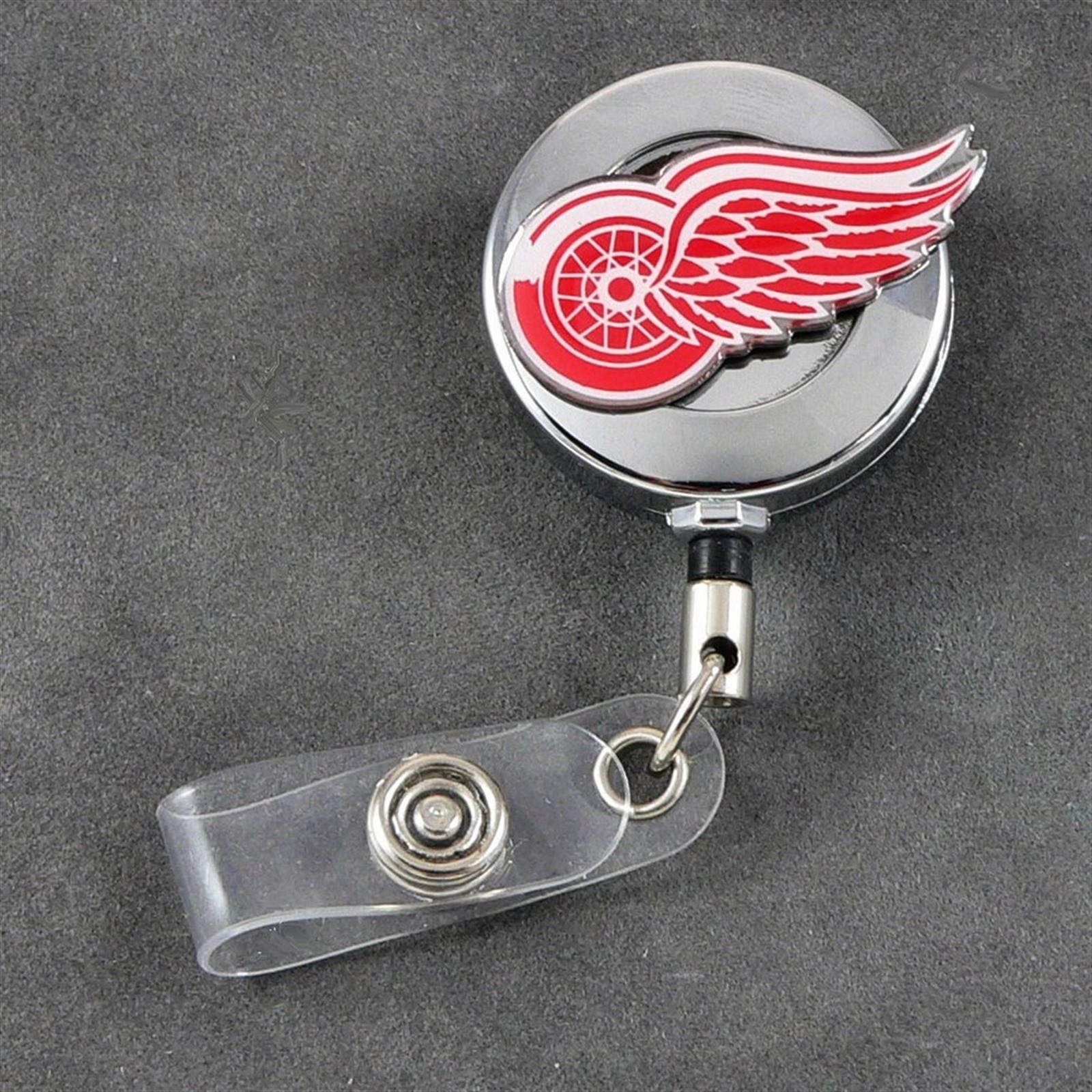 NHL Hockey Detroit Red Wings Sports Retractable Security ID Badge Holder Reel