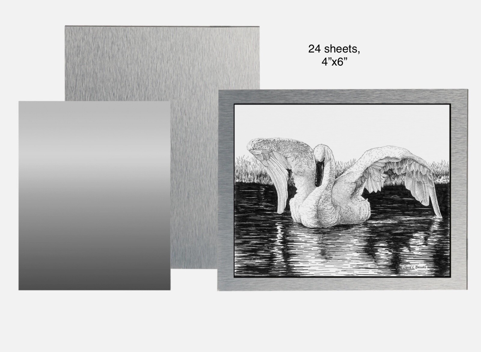 24 pack AlumaComp Aluminum, 4""x6"" Archival Painting & Mounting Panel - new