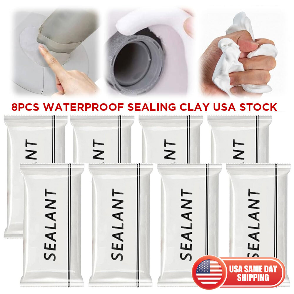 8x White Drywall Wall Repair Sealing Clay Air Conditioning Hole Fille Waterproof