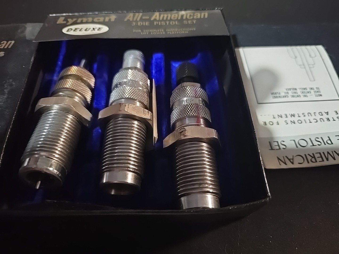 Lyman 45 Acp Auto 3 A-A Reloading Dies Die Set Deluxe Case