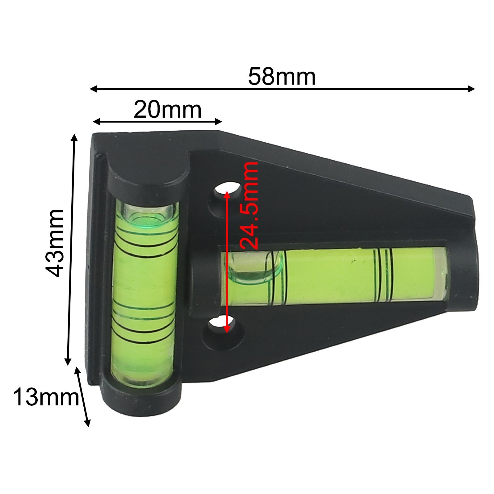Horizontal Bubble Level Ttype for Accurate For Spirit Leveling in Low Light
