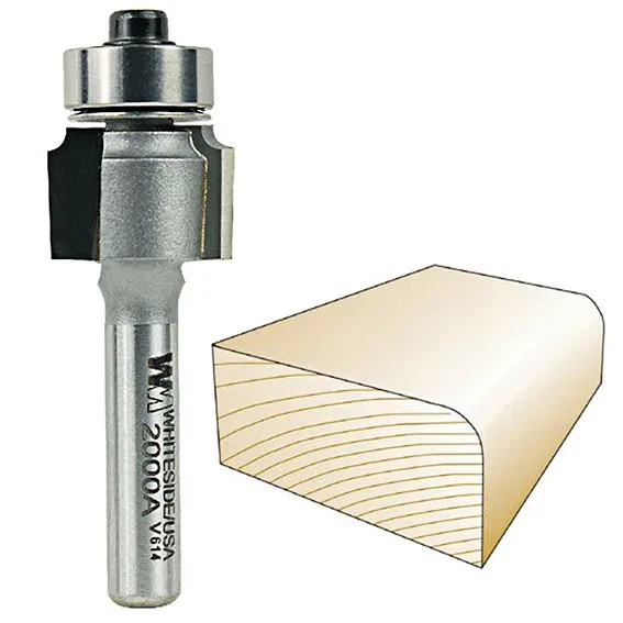 Whiteside 2000A Roundover Bit 1/4 in. SH x 1/16 in. R