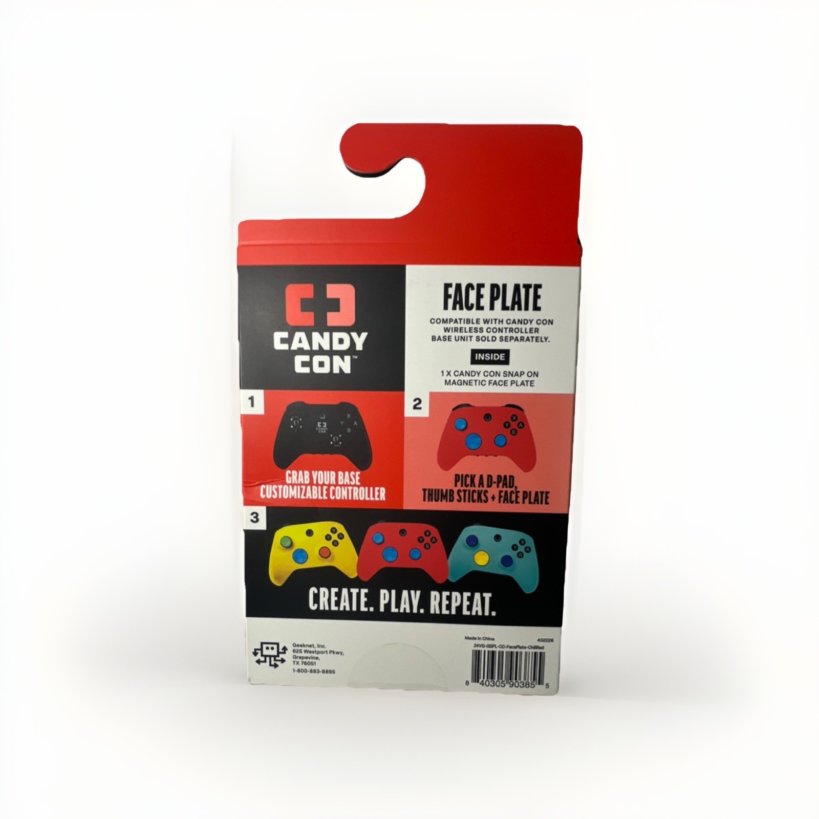 Candy Con Customizable Faceplate Chili Red for Controller