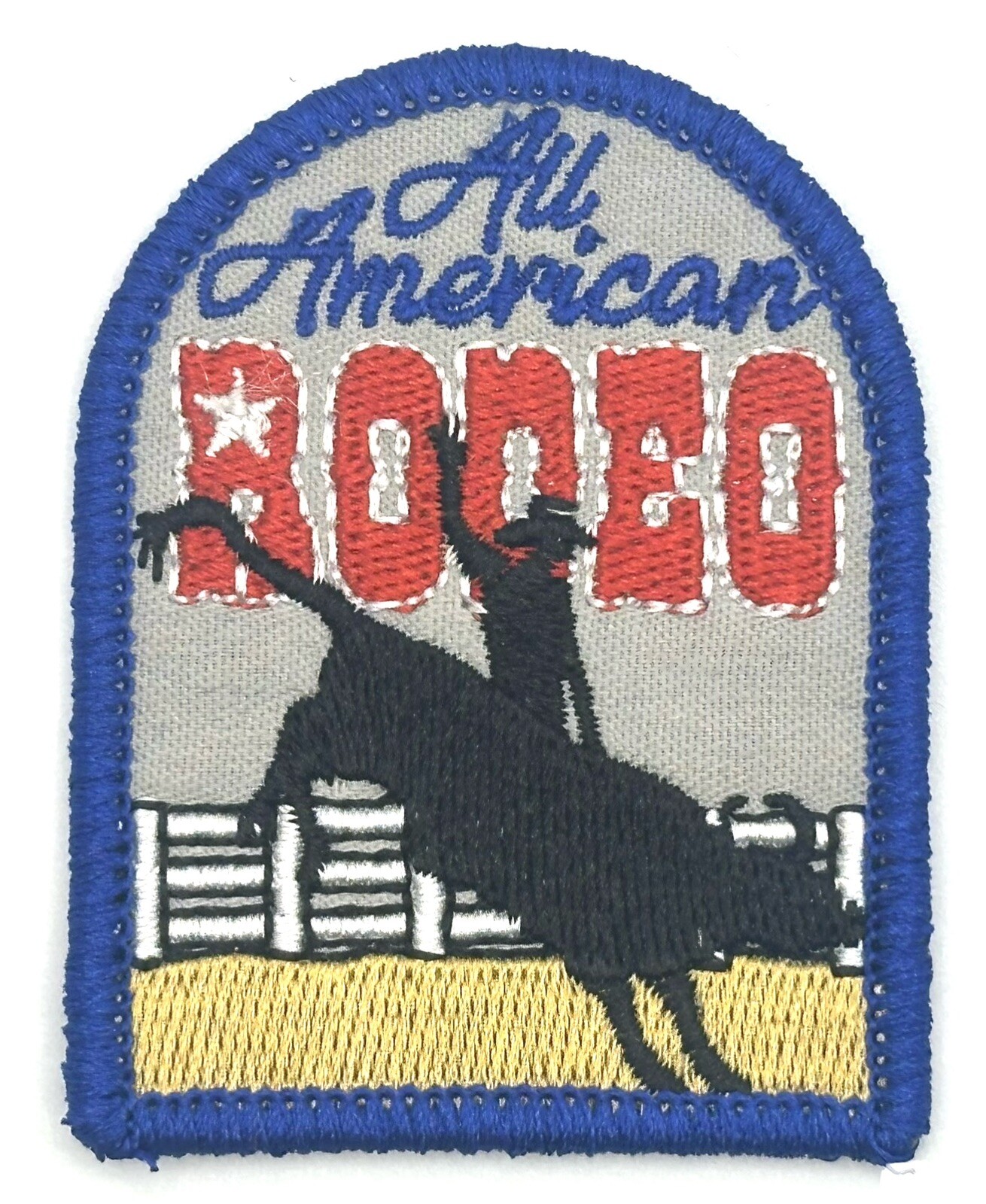 All American Rodeo Racing Cowboy Sew Iron On Hat Patch Retro Vintage Style