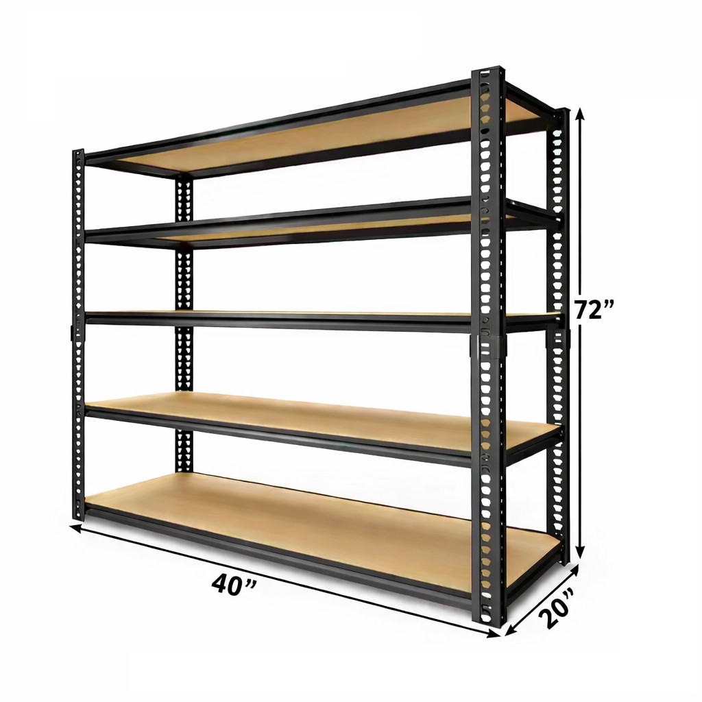 5-Tier Heavy Duty Metal Shelving Unit Adjustable Garage Shelves Utility Rack