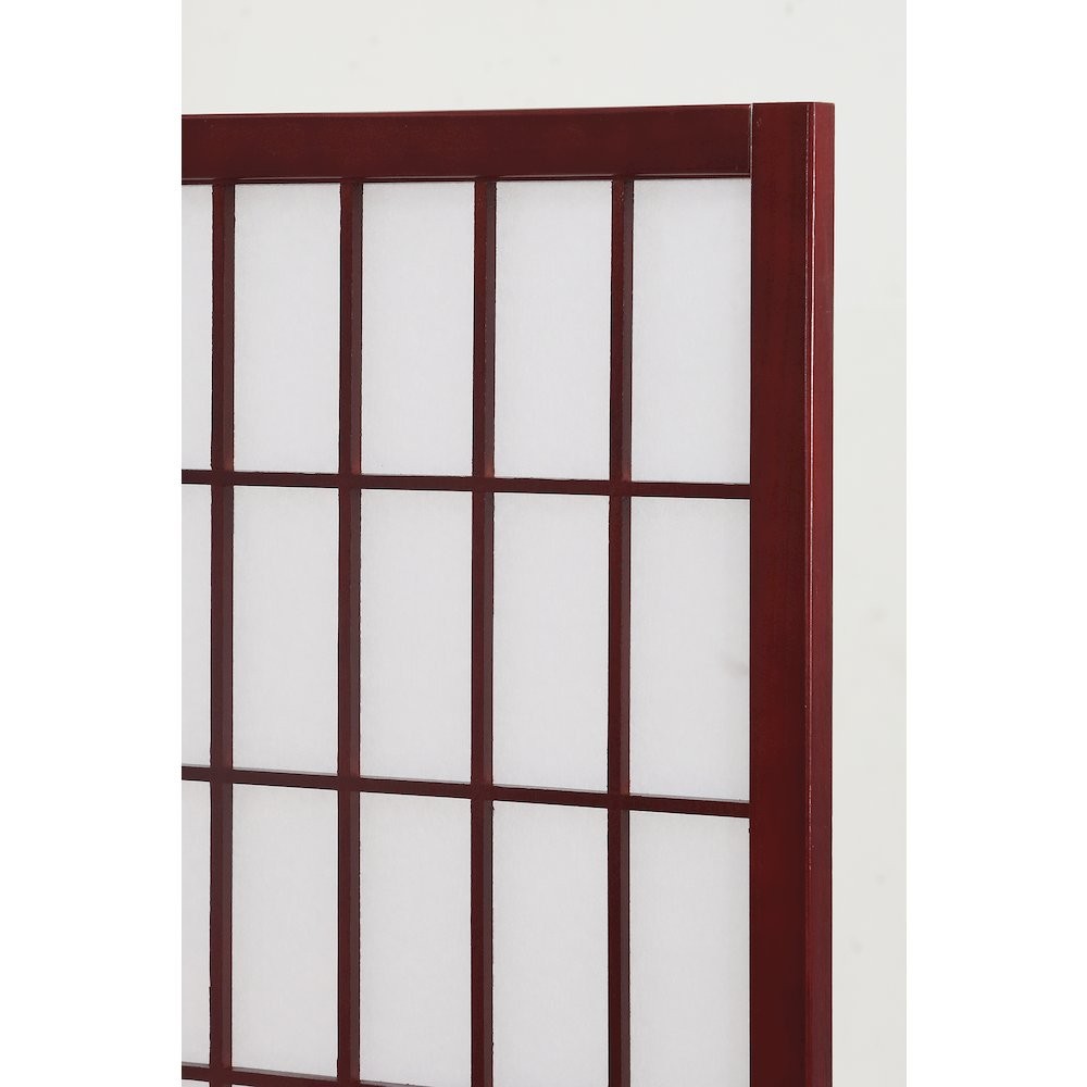 Japp 4 Panel Oriental Shoji Screen / Room Divider, Cherry