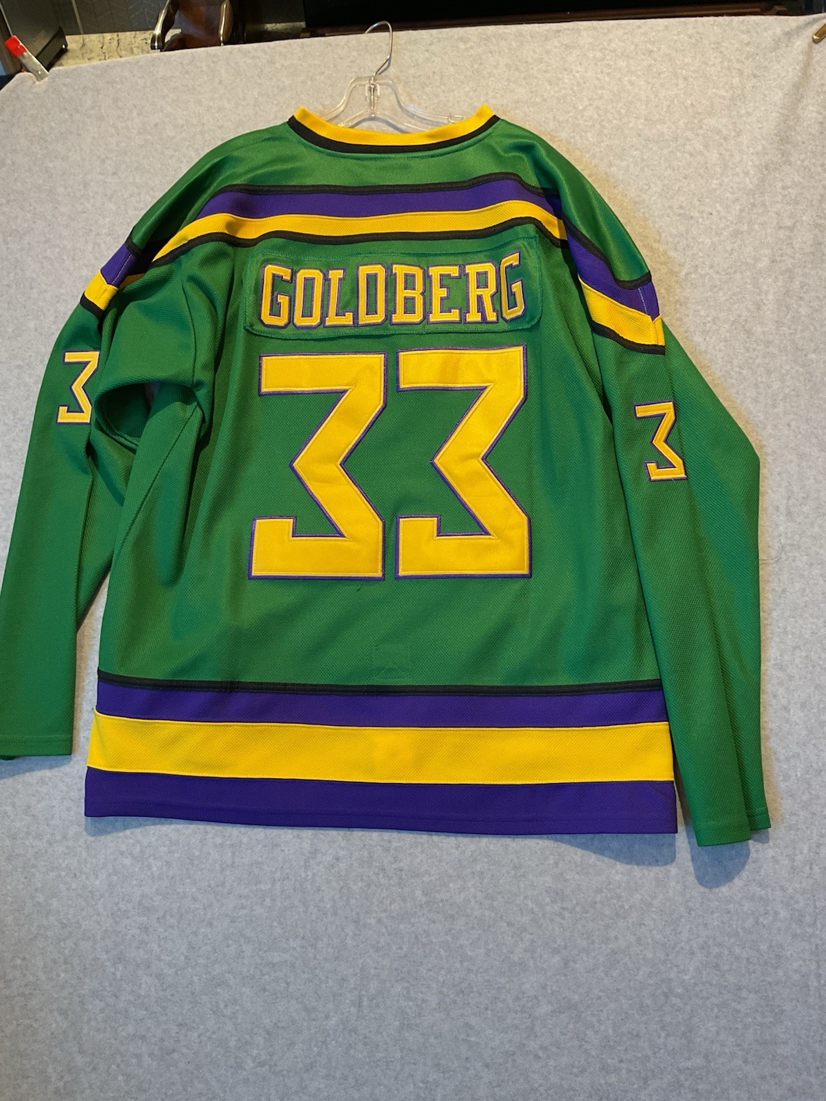 Mighty Ducks Hockey Jersey Goldberg #33 Men Size XL Molpe