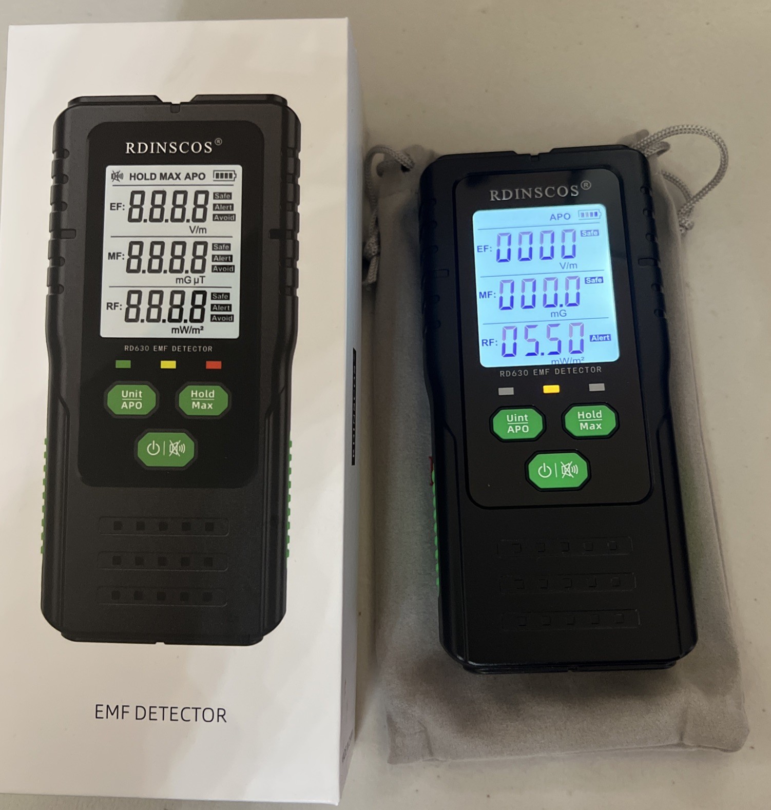 EMF Meter Electromagnetic Electric Magnetic Radio Frequency Field Detector RD630