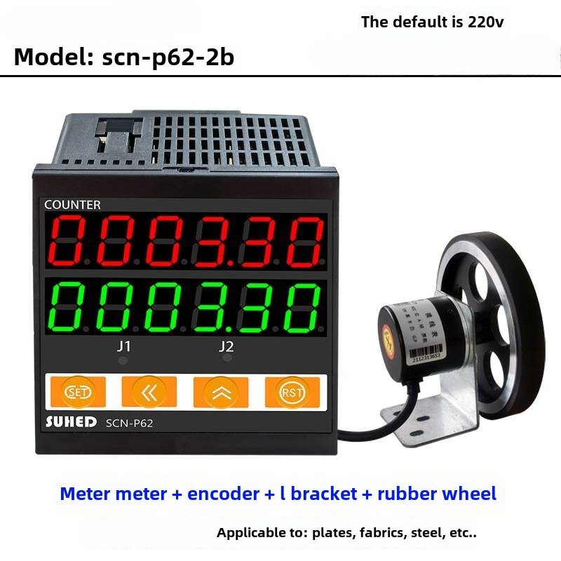 Meter Counter Rotary Encoder Wheel Roll Digital Electronic Length Measure New